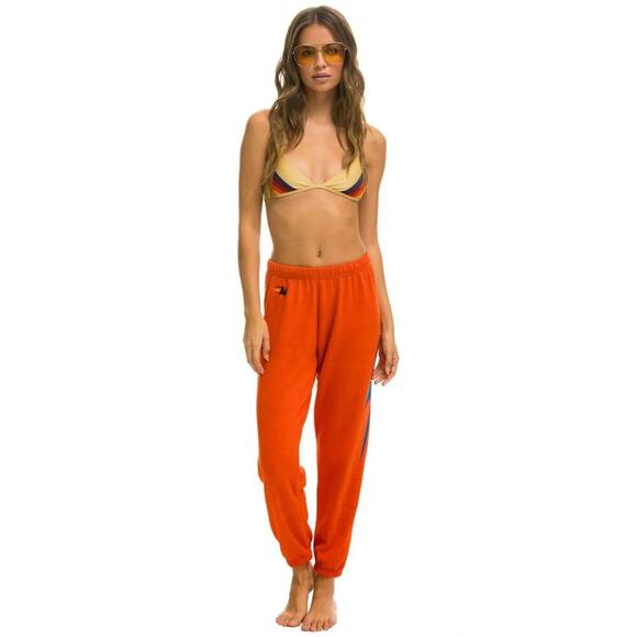 Aviator Nation Women’s BOLT Lounge SWEATPANTS - ORANGE // BLUE - Picture 2 of 15